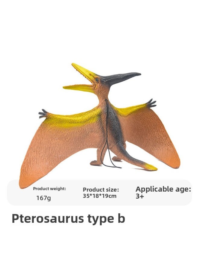 Dinosaur Toys Soft Rubber Pterosaur Toy Model Children's Small Toys Night Market Stall Boys Toys-Color:35cm Large Pterosaur - Image 1