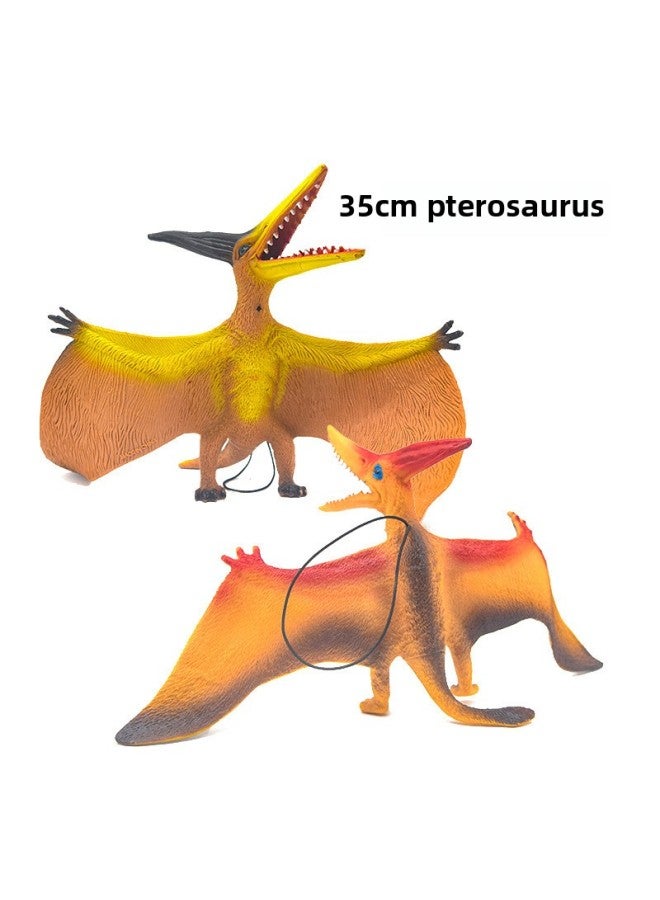Dinosaur Toys Soft Rubber Pterosaur Toy Model Children's Small Toys Night Market Stall Boys Toys-Color:35cm Large Pterosaur - Image 2