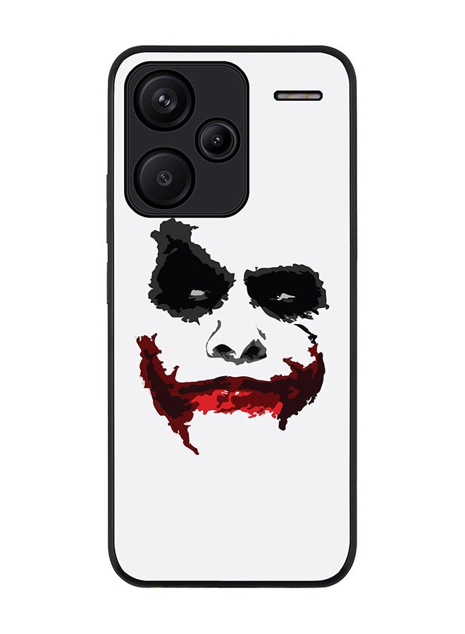 Stylizedd Rugged Black Edge Case for Xiaomi Redmi Note 13 Pro Plus, Slim fit Case Flexible Anti Drop TPU Gel Thin Cover -  Joker Grin - Image 1
