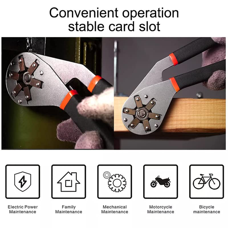 H K J House UNIVERSALWRENCH Hexagon Universal Wrench MultiFunction Adjustable Bionic Pier Spanner Repair Hand Tool 8 Inches Single Sided Bionic Wrench  - Image 4