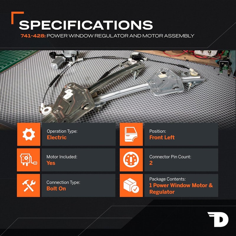 Dorman 741-428 Front Driver Side Power Window Regulator and Motor Assembly for Ford/Lincoln Models - Image 2