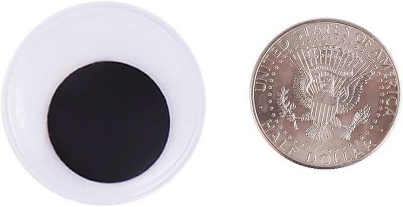 Decora 40mm Round Black Googly Eyes with Self Adhesive 24 Pieces - Image 1