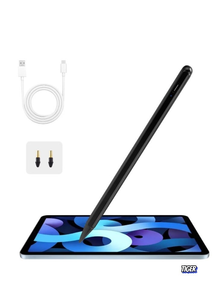 JAJEEK 2023 iPad Stylus Pencil for Apple iPad 2nd Generation Pen – Compatible with iPad Pro 12.9"/11", iPad 10/9/8 Gen, iPad Air 5th/4th Gen, iPad Mini 6, Palm Rejection iPad Pen for Drawing and Writing, Black  - Image 1