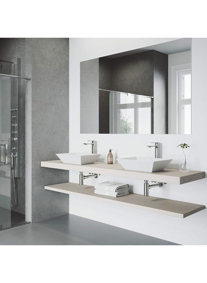 VIGO VG03027BN 11" H Norfolk Brushed Nickel Single-Handle Single Hole Vessel Deck-Mount WaterSense Bathroom Sink Faucet