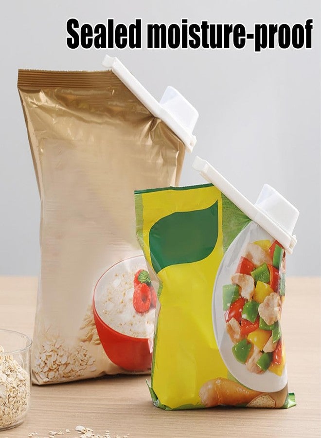 DONGKER Bag Clips with Pour Spout,4/6 PCS PP Food Storage Sealing Clips for Kitchen Food Storage Pouring Sealing Organization - Image 3