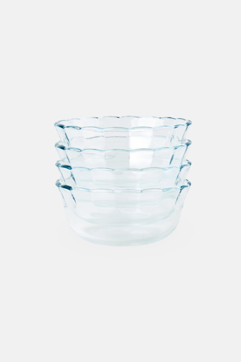 Oreo 4 Pieces Glass Bowl Set, Transparent - Image 1