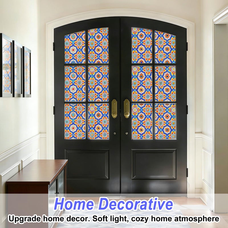 SOMWISE Frosted Glass Window Film, Heat Insulation, UV Block, Anti-Glare, One Way Privacy Tint, Static Cling for Home Bathroom Door, Renter Friendly, Day & Night Privacy - Image 4