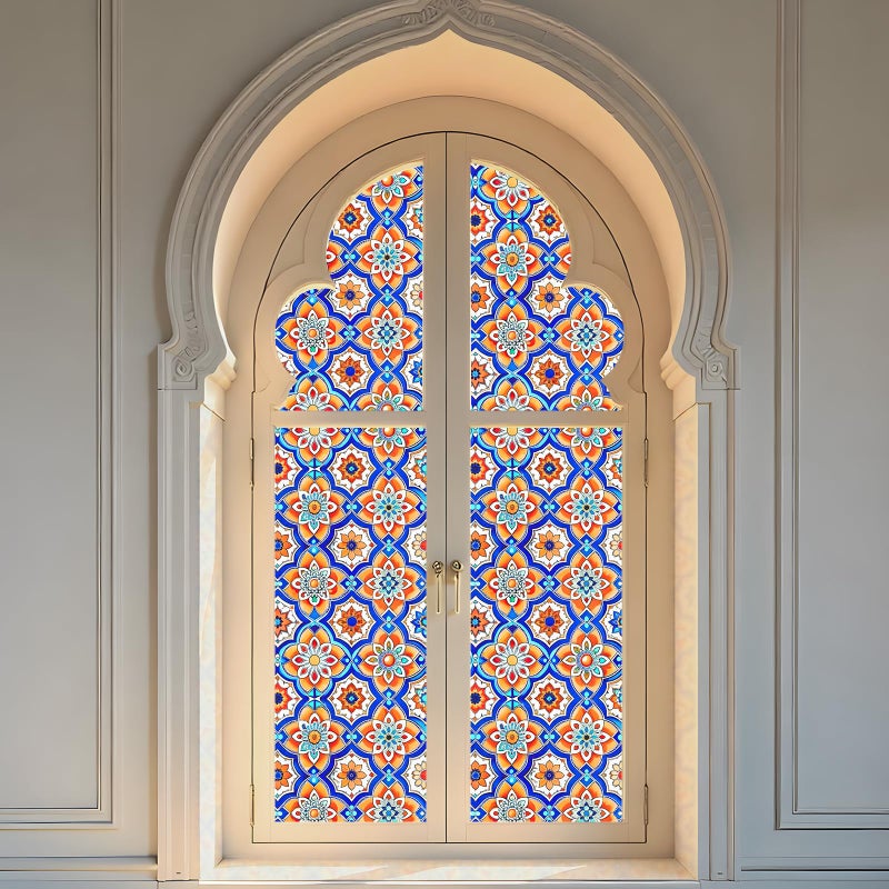 SOMWISE Frosted Glass Window Film, Heat Insulation, UV Block, Anti-Glare, One Way Privacy Tint, Static Cling for Home Bathroom Door, Renter Friendly, Day & Night Privacy - Image 1