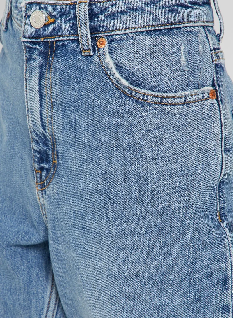 TOPSHOP Ripped Mom Jeans