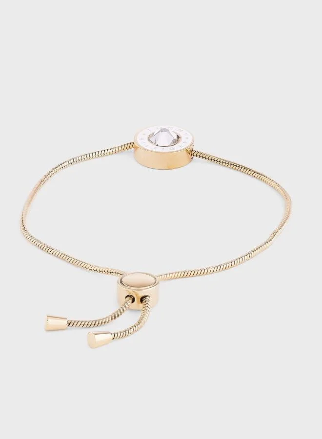 Tommy Hilfiger  Womens Bracelet In Yellow Gold Embellished With A Crystal - 2780806 for Women | Best Price UAE