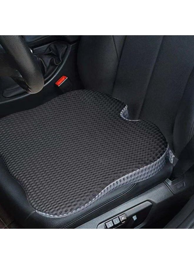 HALAMODO Soft Dense Memory Foam Car Seat Cushion for Driving - Seat Cushion for Car Seat Driver with Wedge Design & Raised Back to Broaden Vision, Provides Comfort for Lower Back - Image 1