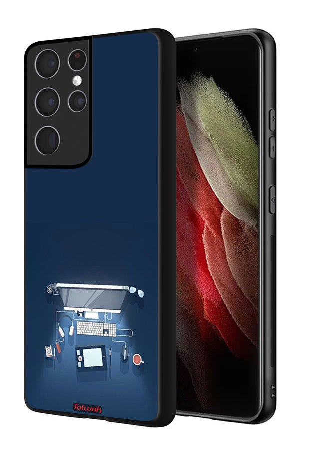 Tolwak Samsung Galaxy S21 Ultra 5G Protective Case Cover Computer Desk Art - Image 1