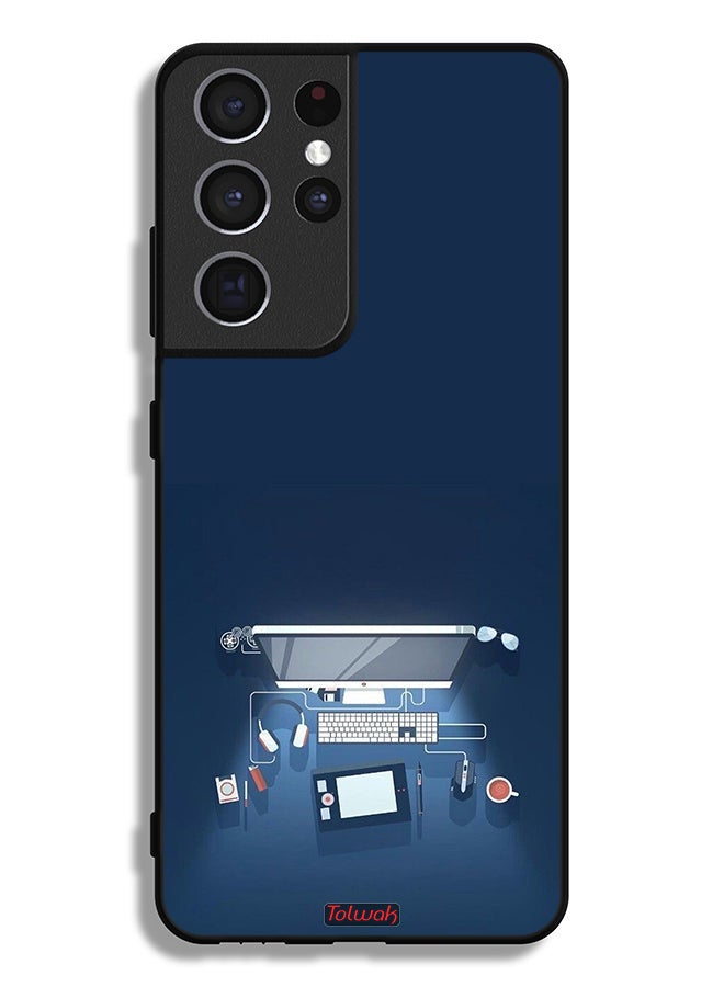 Tolwak Samsung Galaxy S21 Ultra 5G Protective Case Cover Computer Desk Art - Image 3