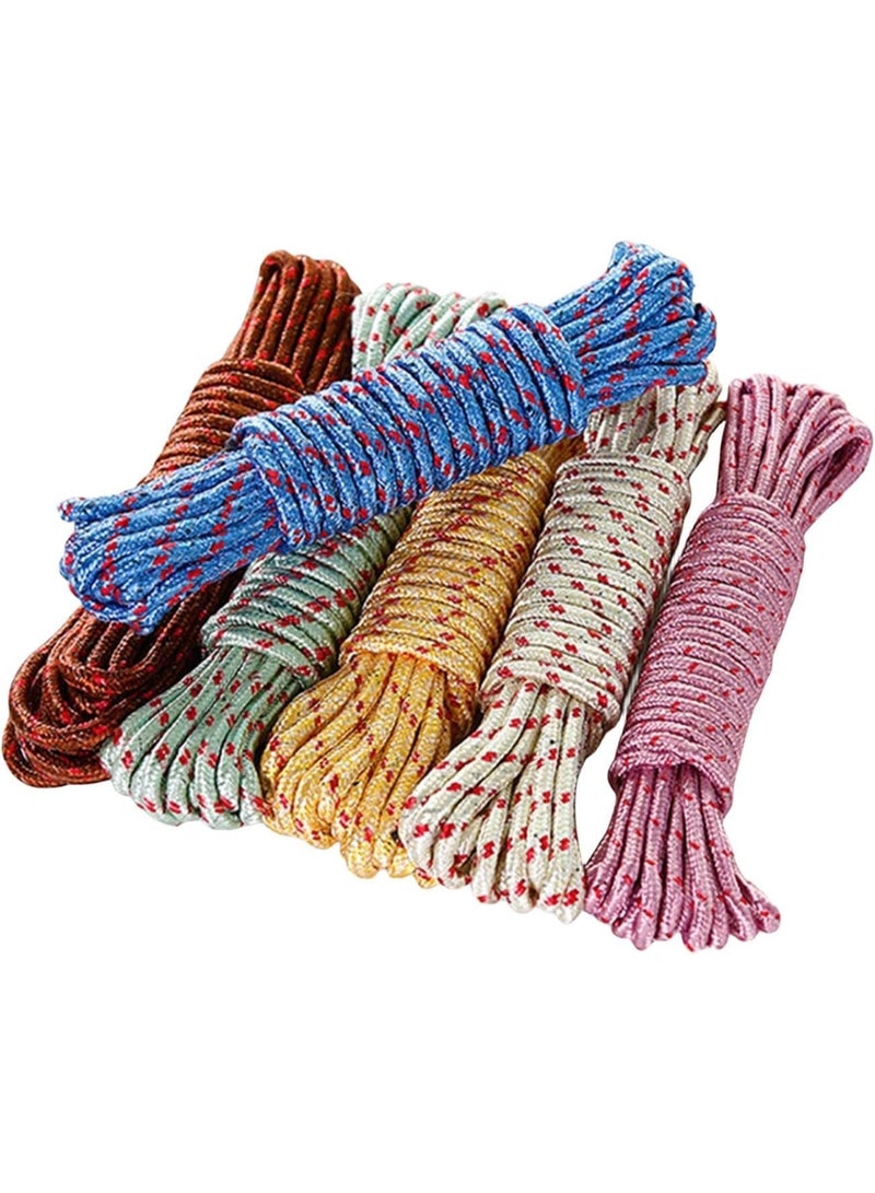 Generic Clothesline Rope – Strong Braided Nylon Laundry Rope for Indoor & Outdoor Use, Durable and Weather-Resistant Drying Cord, Easy to Tie and Hang – Multicolor – 1pcs - Image 2