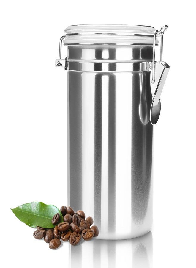 Yitexin Stainless Steel Coffee Canisters with Airtight Lids, Metal Coffee Storage Container, Sealed Jars Organizers for Cereal Food Ground Beans Sugar Kitchen Tea Bar Rice Silver 41 OZ/1.2 L (Silver) - Image 1