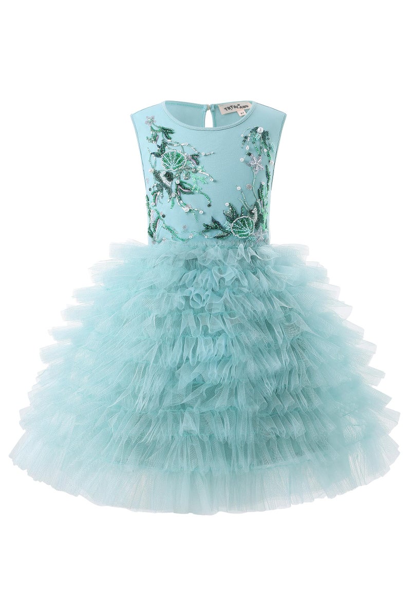 TUTULAND Tutu Dress for Girls - Toddler Tulle Dresses Sleeveless Flower Girl Dress for Wedding Birthday Party Photo Prop - Image 1