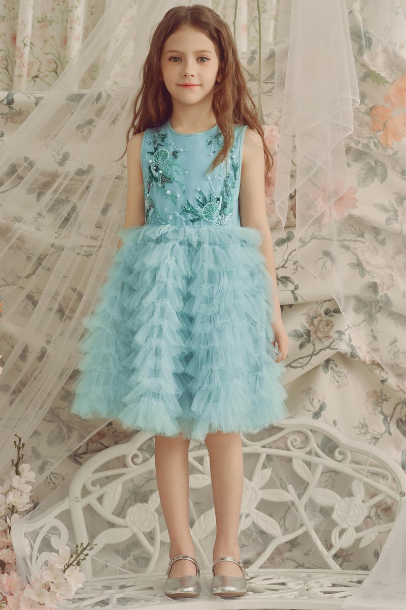 TUTULAND Tutu Dress for Girls - Toddler Tulle Dresses Sleeveless Flower Girl Dress for Wedding Birthday Party Photo Prop - Image 2