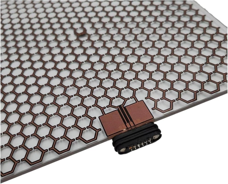 متوافق مع طابعة Funssor Positron 3D وسرير ساخن من الزجاج المقوى، جهد 24V، عرض 200مم، قوة 100واط، مقاومة حرارية NTC3950. - Image 2
