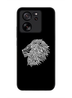 Stylizedd Rugged Black Edge case for Xiaomi 13T / Xiaomi 13T Pro, Slim fit Soft Case Flexible Rubber Edges Anti Drop TPU Gel Thin Cover - Lion Abstract  - Image 1
