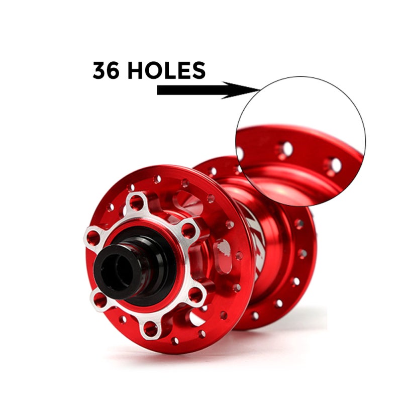 TANKE MTB Bike Hub Mountain Bike Bicycle Front & Rear Hub Set 36 Holes 6 Bearings with Quick Release - Image 3