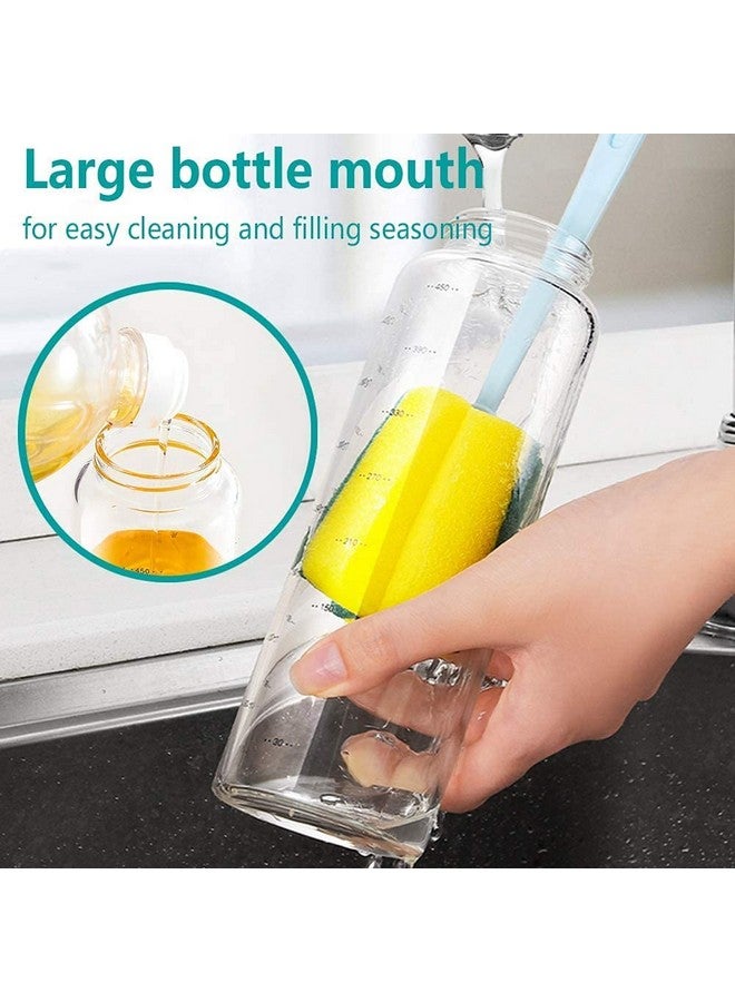 STORE 2508 Store2508 Cooking Oil Bottles 500ml Oil Dispenser Set Wide Neck Easy to Fill and Clean Leak proof Glass Oil and Vinegar Measuring Cruet for Kitchen (Pack of 1) - Image 4