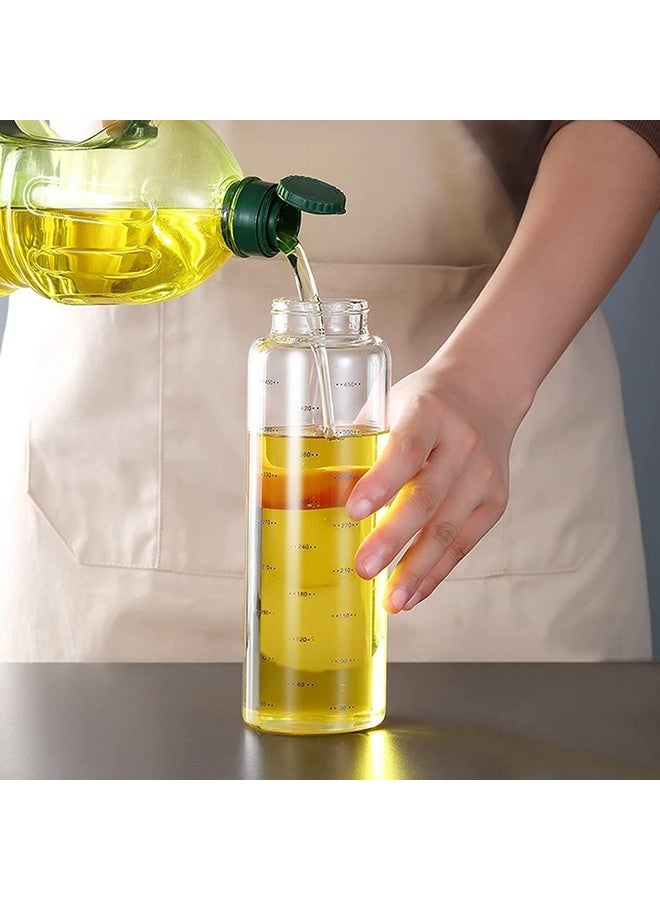STORE 2508 Store2508 Cooking Oil Bottles 500ml Oil Dispenser Set Wide Neck Easy to Fill and Clean Leak proof Glass Oil and Vinegar Measuring Cruet for Kitchen (Pack of 1) - Image 5
