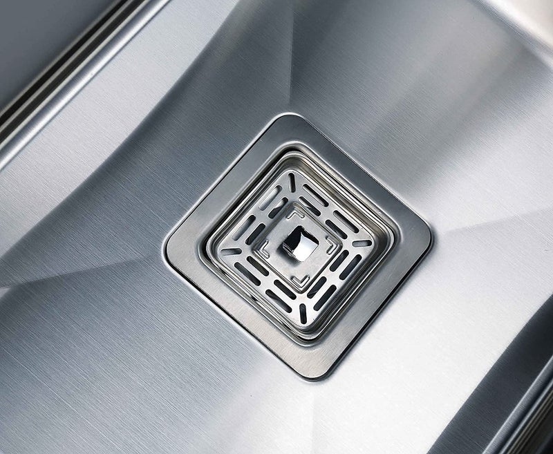 KAINOS KAINOS 304 Handmade Exclusive Single Bowl 24x18x10 Inches Kitchen Sink Premium Stainless Steel Sink Including StrainerBasketSink CouplingWaste Pipe - Image 3