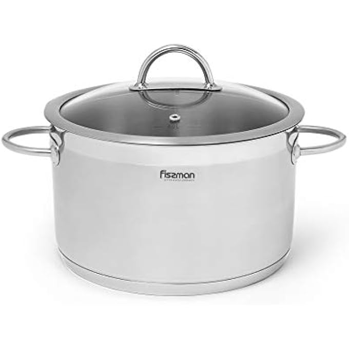 فيسمان قدر بنيامين 24×14 سم، سعة 63 لترًا، مع غطاء زجاجي من الفولاذ المقاوم للصدأ - Image 1