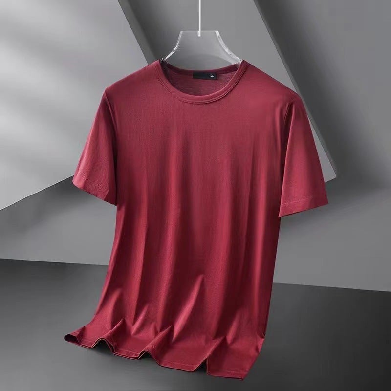Men'S And Women'S Short-Sleeved T-Shirt Men'S Solid Color Plain Color Pure Black All White Simple T-Shirt Summer Pure White T-Shirt Top Clothes Half Sleeve - Image 1
