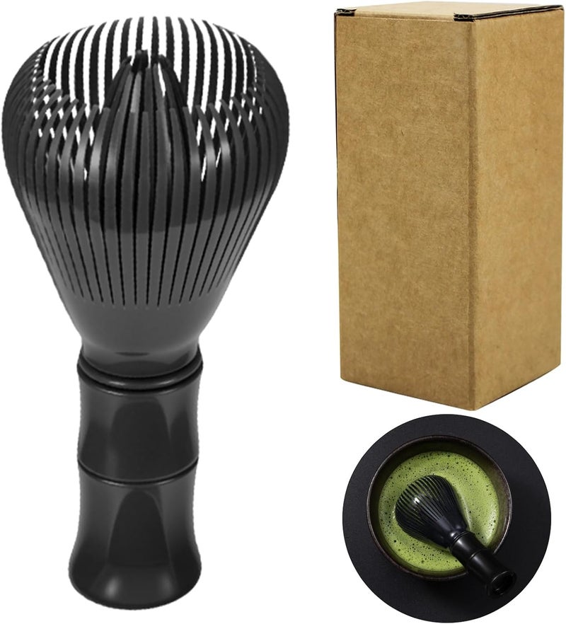 Sumsive Resin Matcha Whisk Traditional Japanese Chasen Matcha Tea Whisk Gifts for Tea Lovers Reusable Plastic Matcha Whisk for Authentic Tea Preparation (black) - Image 1