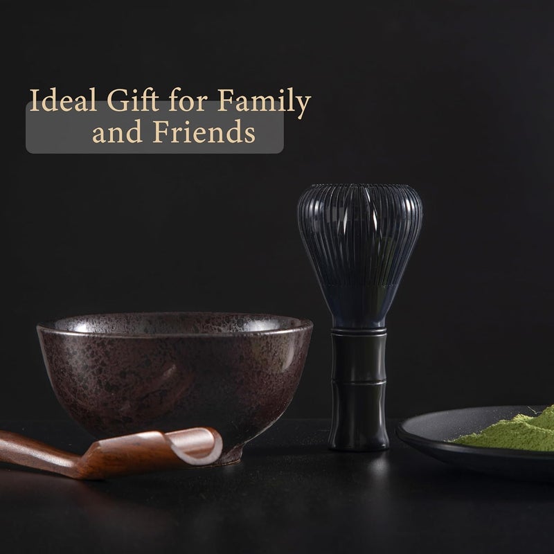 Sumsive Resin Matcha Whisk Traditional Japanese Chasen Matcha Tea Whisk Gifts for Tea Lovers Reusable Plastic Matcha Whisk for Authentic Tea Preparation (black) - Image 4