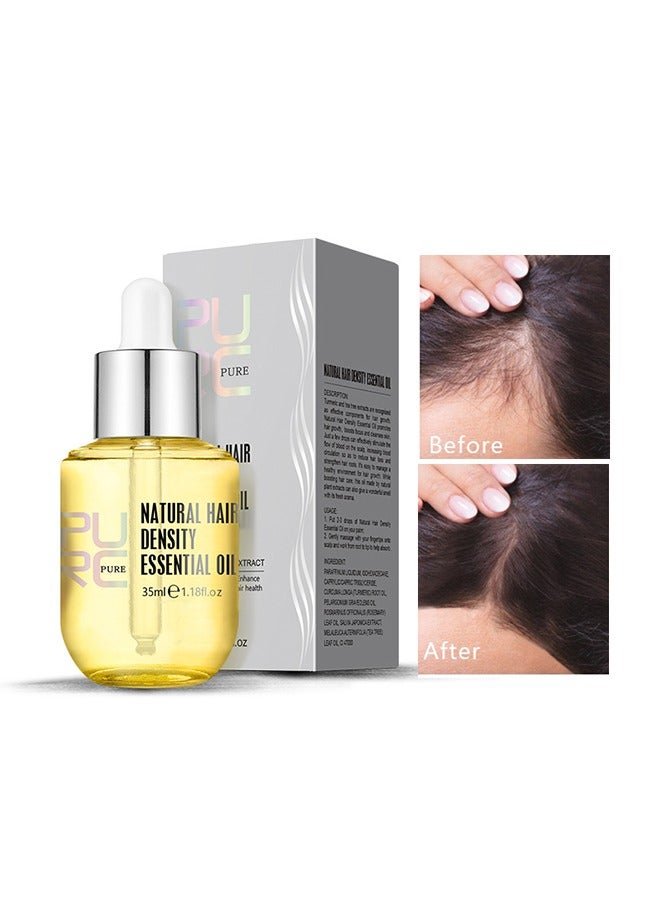 PURC Natural Density Essential Oil, Hair Growth Essence Thickener Regrowth Hair Serum Treatments Oil Fast Grow Hair for Hair Loss Care Product (35ML)  - Image 1
