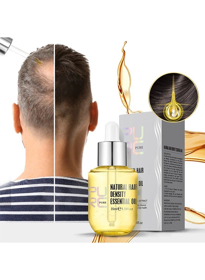 PURC Natural Density Essential Oil, Hair Growth Essence Thickener Regrowth Hair Serum Treatments Oil Fast Grow Hair for Hair Loss Care Product (35ML)  - Image 3