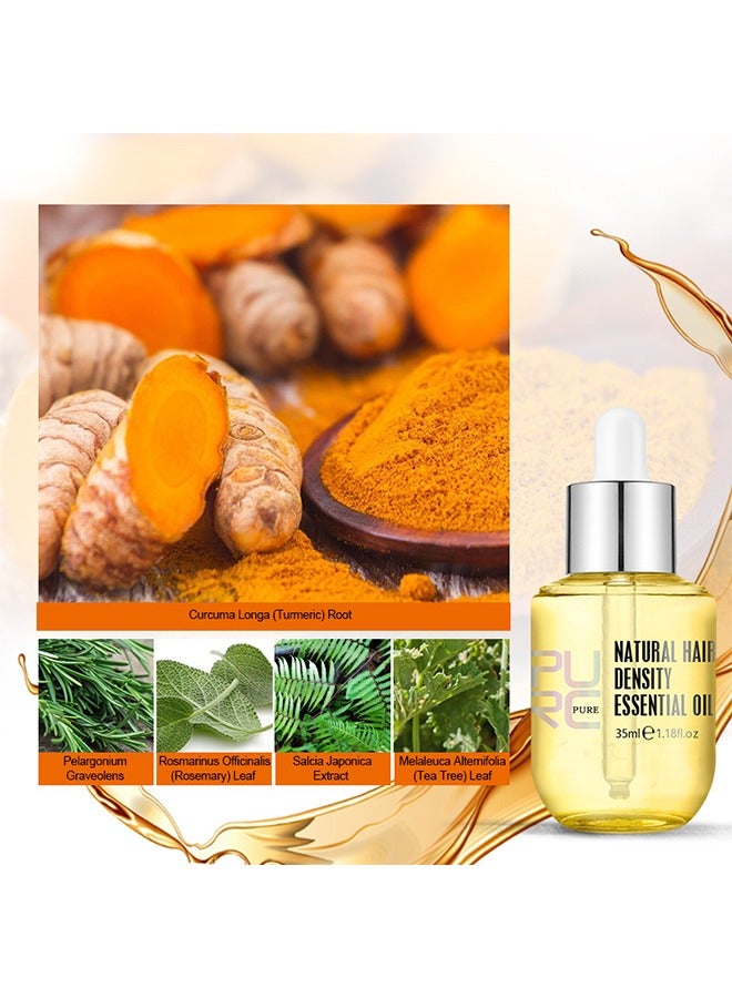 PURC Natural Density Essential Oil, Hair Growth Essence Thickener Regrowth Hair Serum Treatments Oil Fast Grow Hair for Hair Loss Care Product (35ML)  - Image 4
