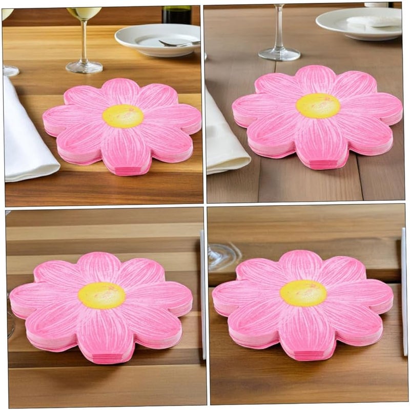 مناديل ورقية روزي ديزي 320 ورقة، نسيج طري للمائدة لحفلات أعياد الميلاد والاحتفالات - Image 4