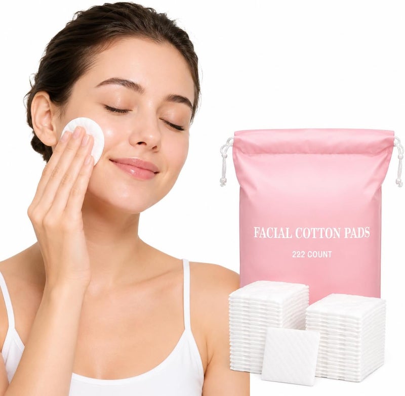 222 Pieces Facial Cotton Pads Soft Multipurpose Makeup Remover Skin Cleaning Manicure Pads - Image 4