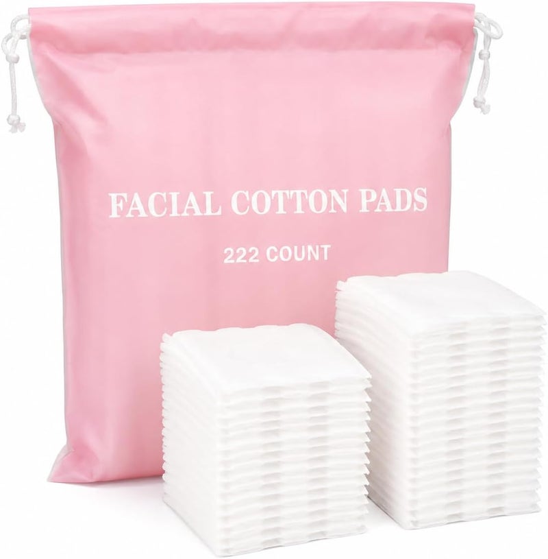 222 Pieces Facial Cotton Pads Soft Multipurpose Makeup Remover Skin Cleaning Manicure Pads - Image 1