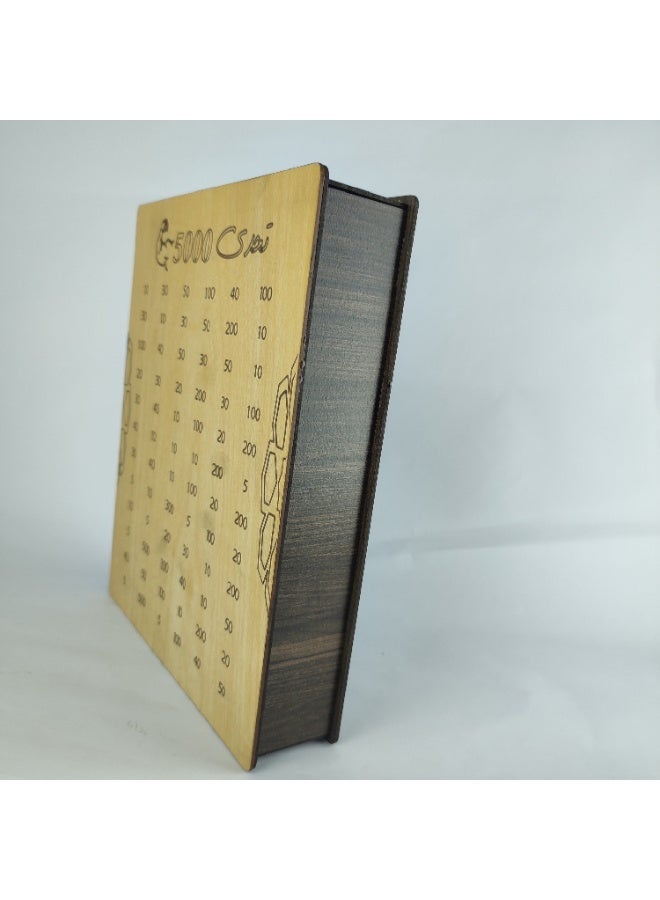 Wooden Piggy Bank 5000 Saving Challenge - Image 3