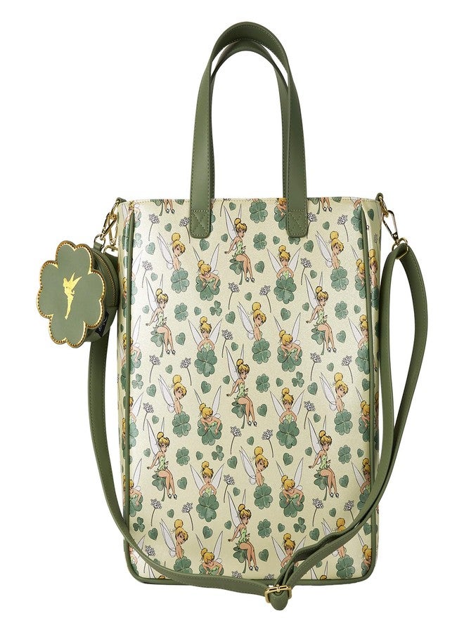 Loungefly Disney Tinker Bell 4-Leaf Clover Tote Bag with Coin Bag - Image 1