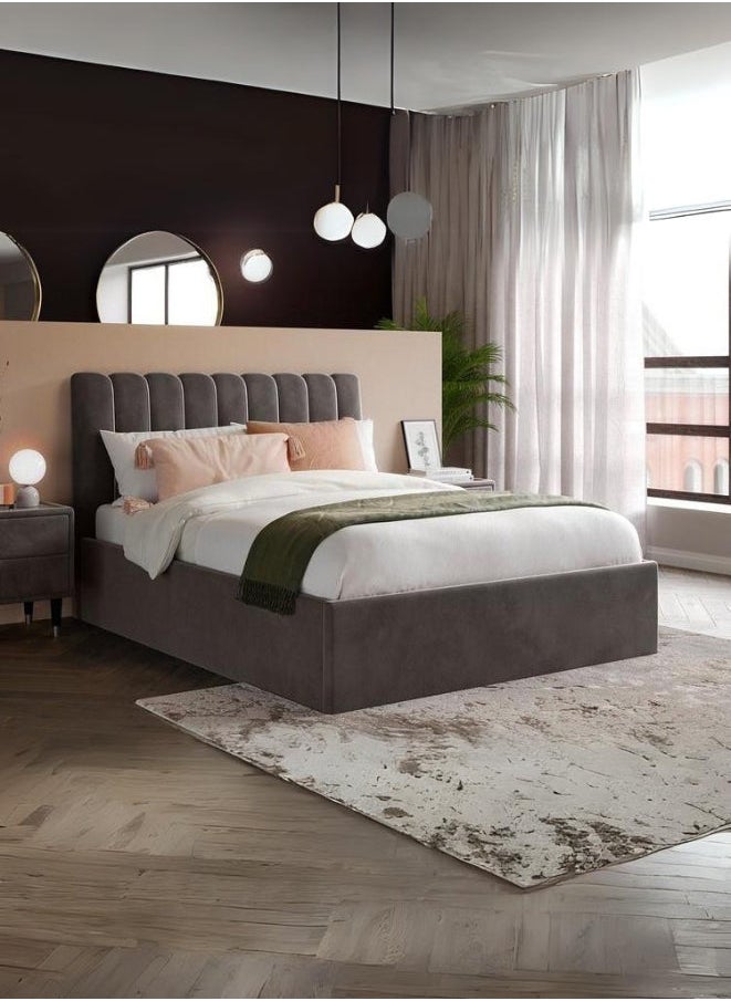 Bed and Mattress Zone Plush Panache Bed 200x180 King Size Dark Brown Color 