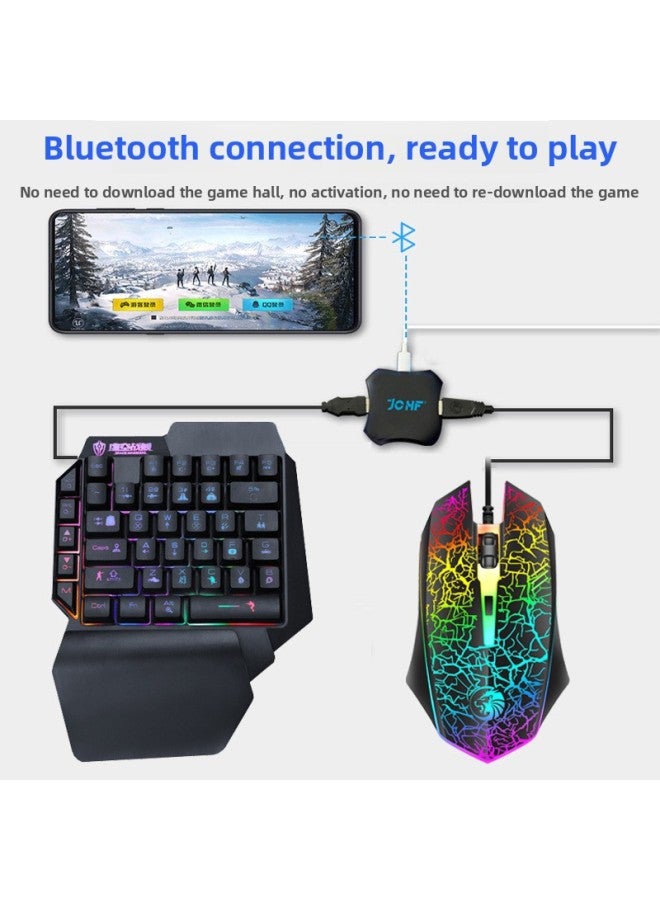 JCHF Throne LOL League Of Heroes Eating Chicken Artifact King One-handed Keyboard Colorful Mechanical Mouse Gaming Keyboard-Product Color:JCHF Throne F2 Mouse F6 Keyboard