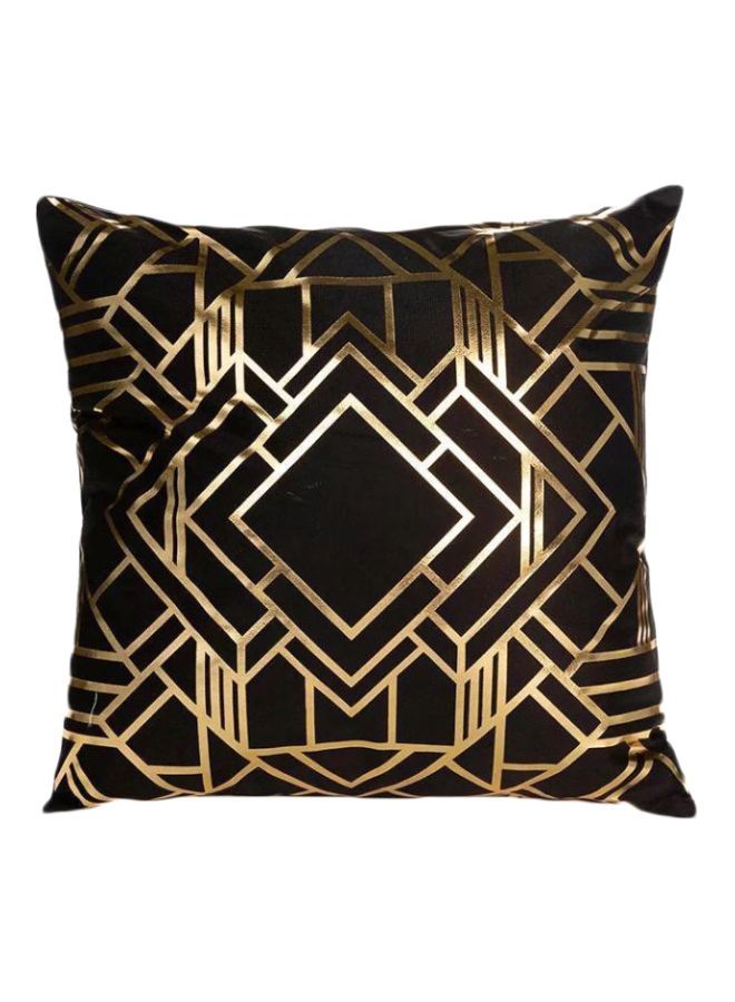 NIBEMINENT Decorative Cushion Cover Black/Gold 45x45cm