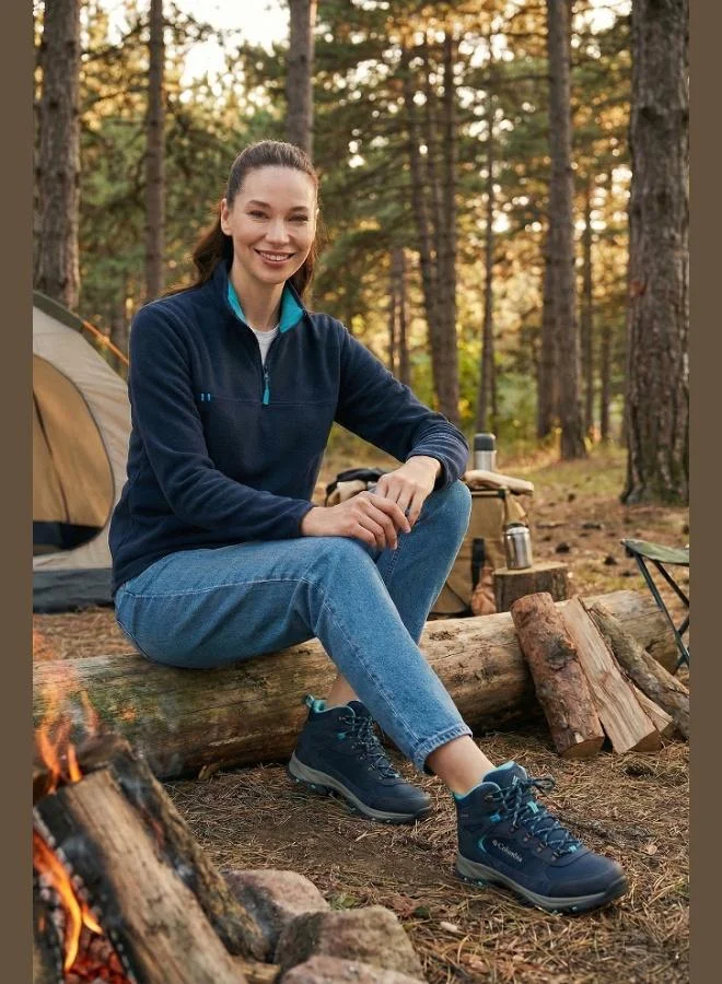 Lela Lela Slim Fit Soft Textured Anti-Pilling Half-Zip Fleece Women's Jacket 5907000