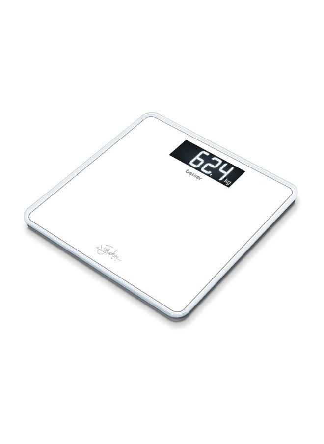 Beurer - GS 400 White Signature Line Glass / Bathroom Scales with Large Tread Surface Made of Super White Safety Glass, Stylish Black Display in XL Format and Load Capacity up to 200 kg - Image 1