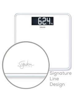 Beurer GS 400 White Signature Line Glass / Bathroom Scales with Large Tread Surface Made of Super White Safety Glass, Stylish Black Display in XL Format and Load Capacity up to 200 kg  - Image 3