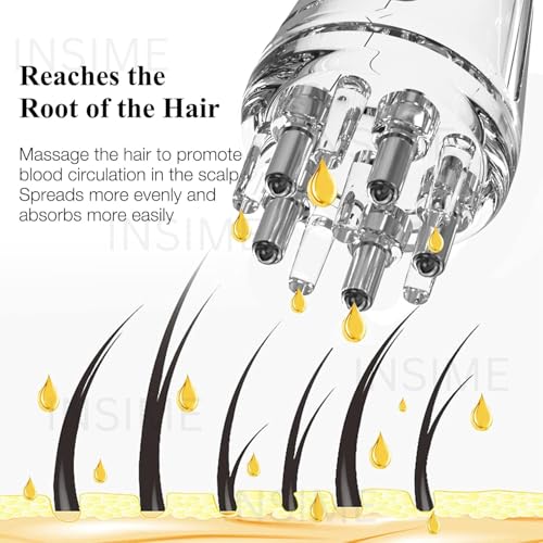 INSIME Hair oil scalp applicator tool for hair | Small Serum & oil applicator for scalp and massager | Oiling tool for scalp hair Tiny oil applicator & dispenser (Pack of 2)(Mini size - 5 CM) - Image 5