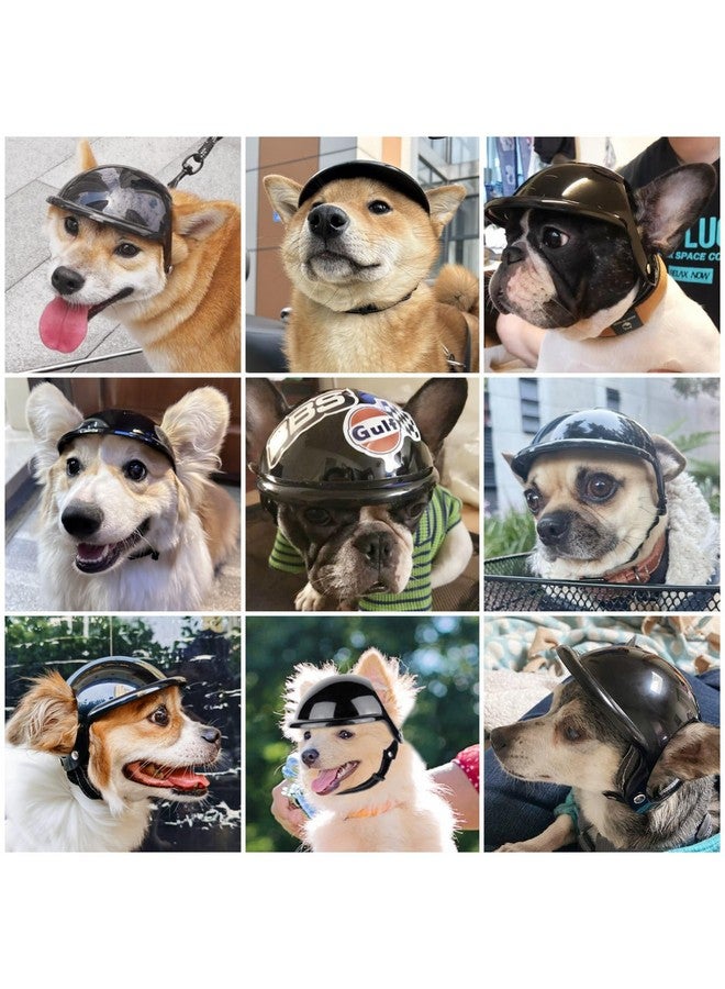 Namsan Small Dog Helmet, Doggie Motorcycle Helmets with Ear Holes, DIY Cat Hat, Dog Crash Helmet for Puppy Head Protection, Dog Bike Helmet, Adjustable, Small, Black - Image 2