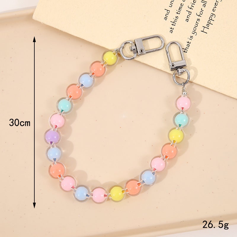 Acrylic Bead Phone Strap Colorful Cartoon DIY Custom special shot