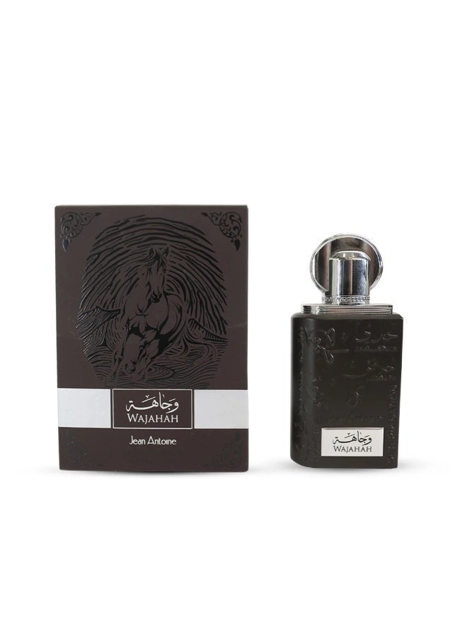 Jean Antoine, Wajaha, Eau De Parfum for Men, 100ml, Oriental Leather Perfume, Taif Rose, Saffron, Oud, Leather, Musk, Amber, Long Lasting Luxury Fragrance, Premium Men's Perfume, Signature Scent, Elegant Gift for Men, Daily Wear, Evening Wear - Image 1