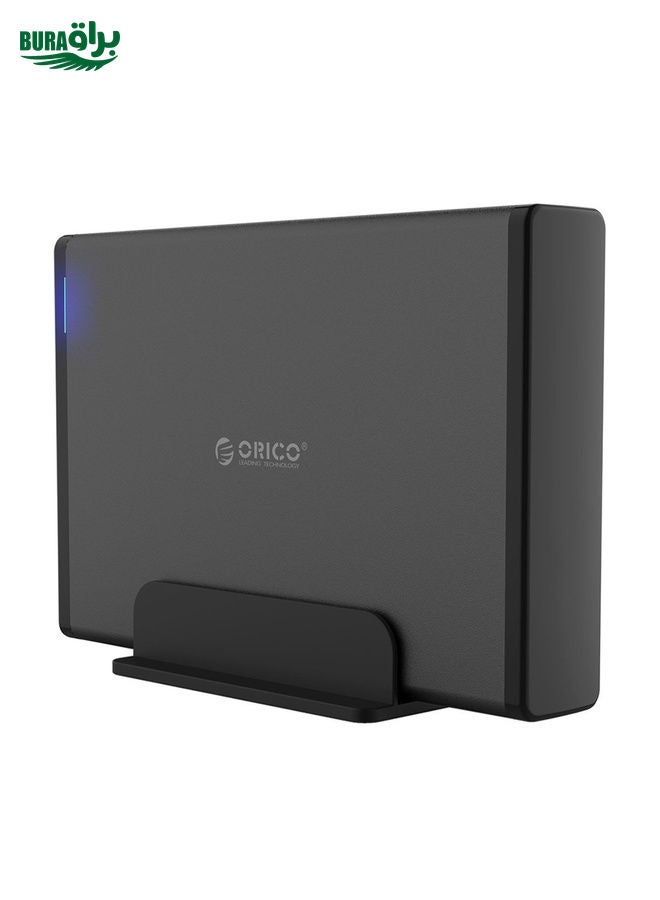 BURAQ ORICO 7688U3 Vertical Aluminum External Hard Drive Enclosure Storage Case Hard Drive Dock for 3.5 inch SATA HDD(Black)  - Image 2